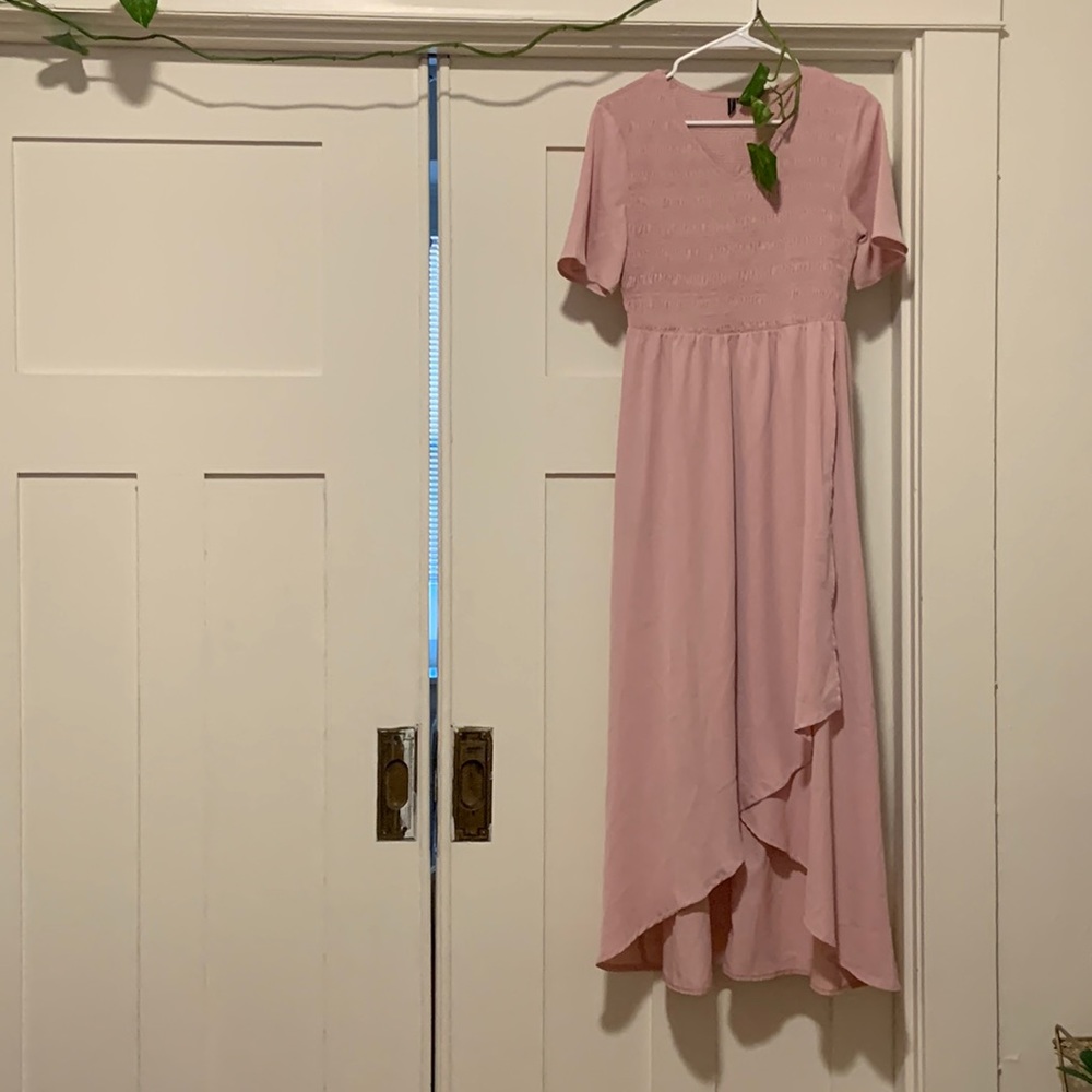 Maxi blush dress